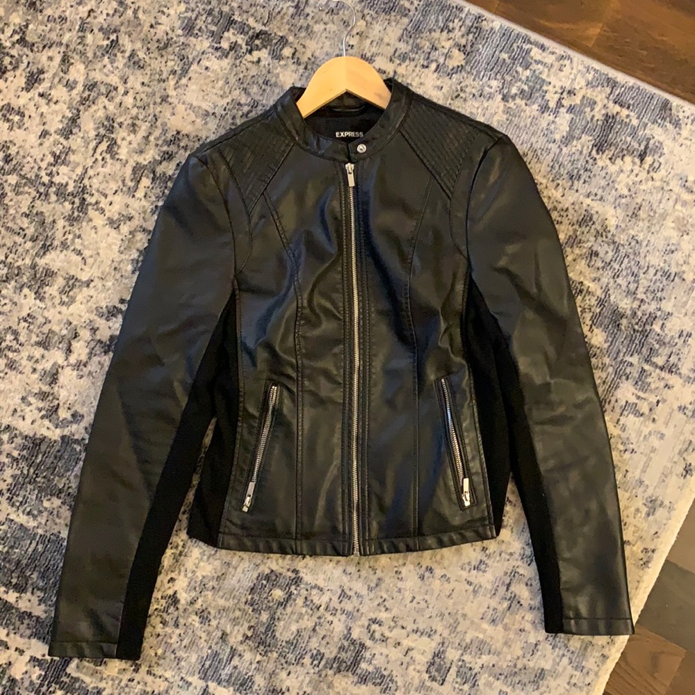 Express Women’s Vegan Leather Moto Jacket